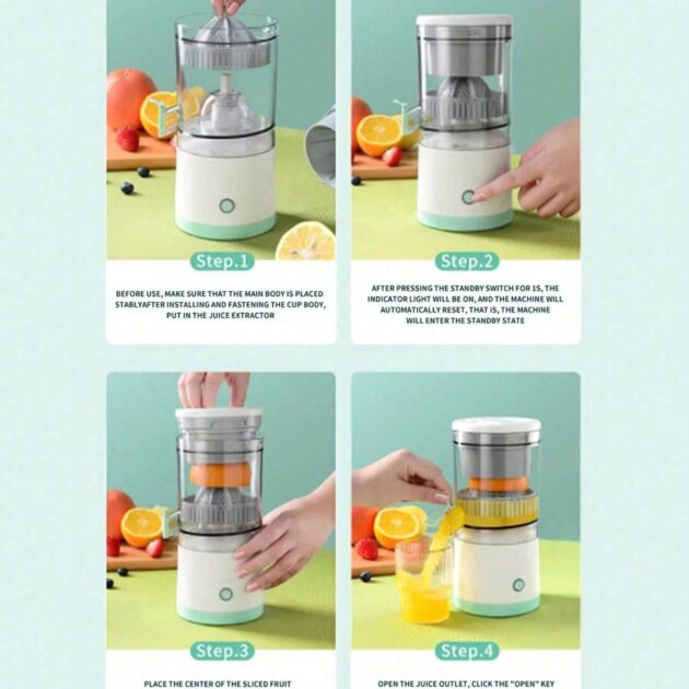 عصارة برتقال كهربائية محمولة - الصورة 7