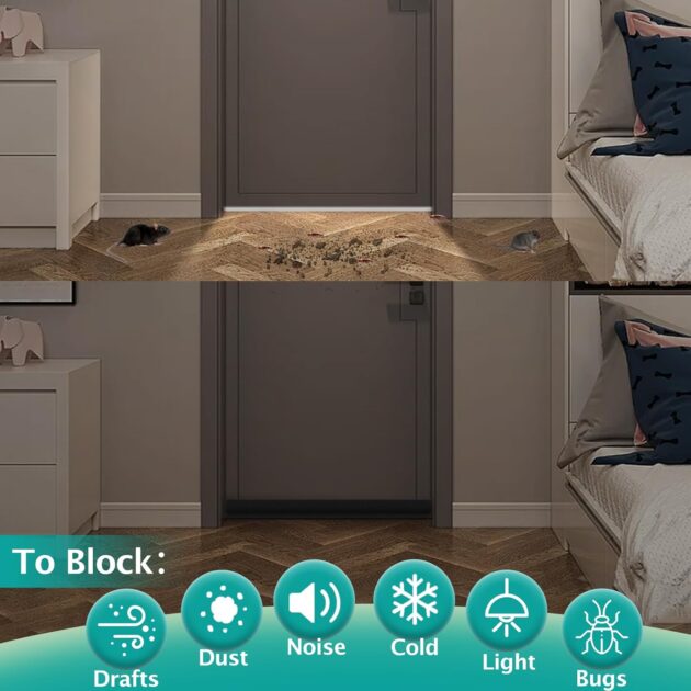 مانع تسرب الهواء والغبار أسفل الباب - الصورة 3