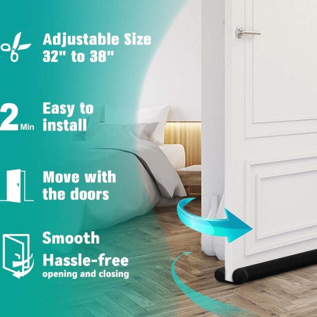 مانع تسرب الهواء والغبار أسفل الباب - الصورة 5